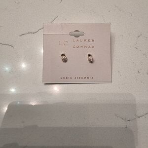 LC Lauren Conrad Gold-Tone Cubic Zirconia Pineapple Earrings